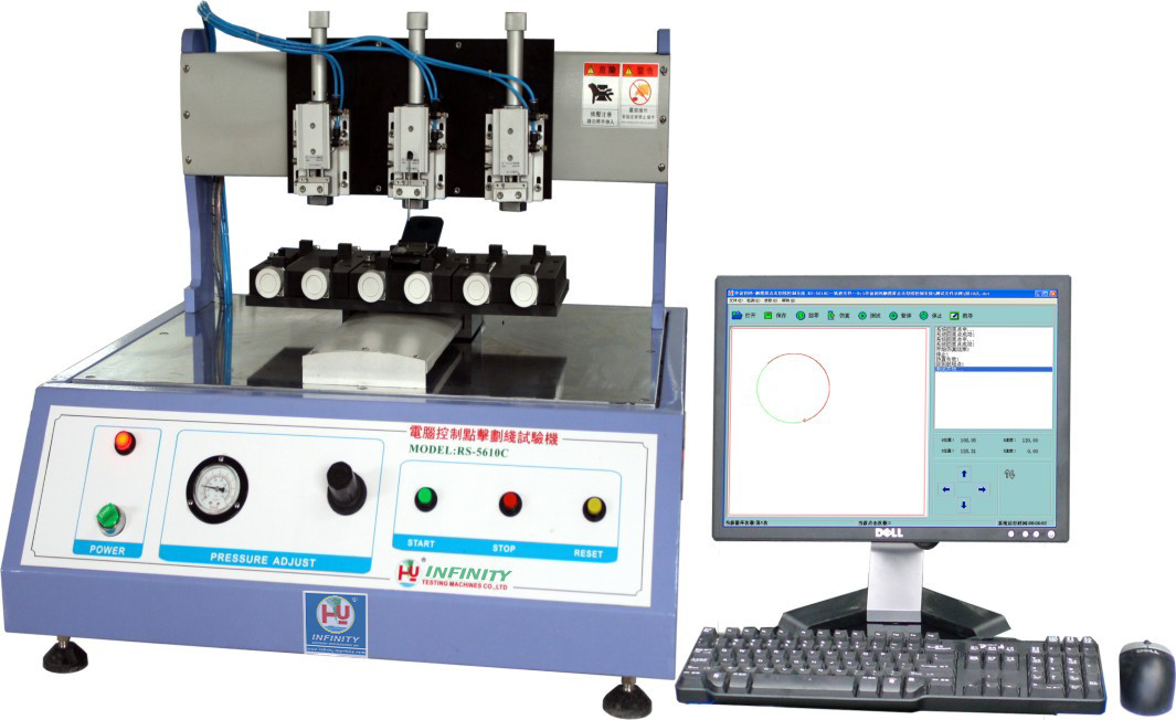 Tester LCD automatizzato del pannello di tocco per la prova attraversata clic di rotolamento