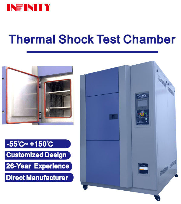 Camera di prova a scossa termica programmabile con tenitore di campioni regolabile in altezza in acciaio inossidabile 304