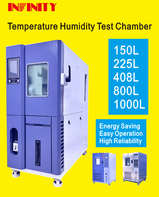 Compressore di refrigerazione Camera di prova di umidità a temperatura costante programmabile con apparecchio di illuminazione delle finestre