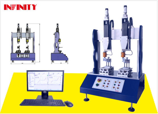 Macchina di prova della forza d'oscillazione a doppia stazione ad alta precisione con precisione del valore della forza ±0,3%