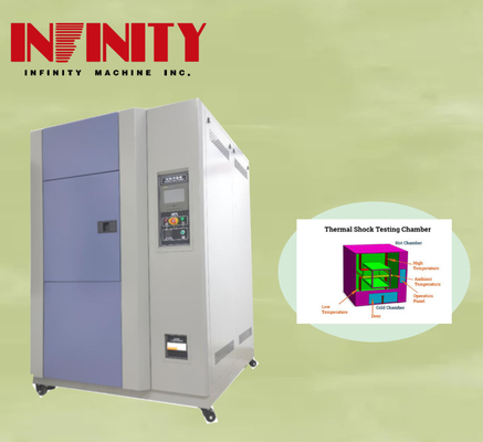 Programmabile test di shock ad alta e bassa temperatura Tasso di raffreddamento da RT a -40 °C in 55 minuti Box interna Dimensioni 500x400x400