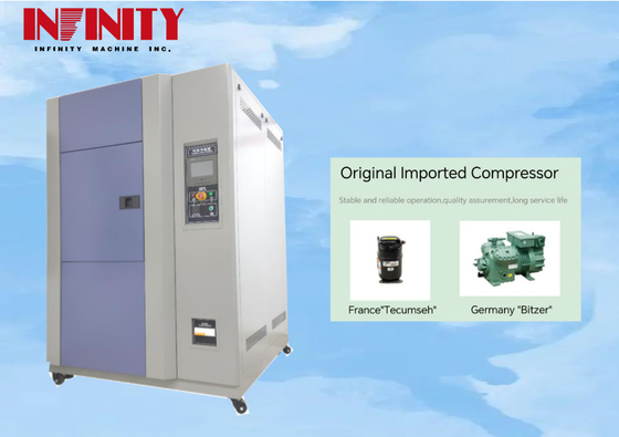 Variazioni di temperatura Camera di prova per impatto a caldo e freddo con compressore Bitzer semicompatto