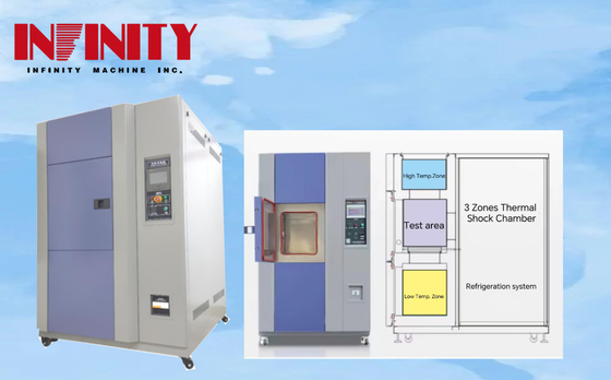 18KW Tester di cambiamento rapido della temperatura della sorgente con scatola interna Dimensioni di 500x400x400mm