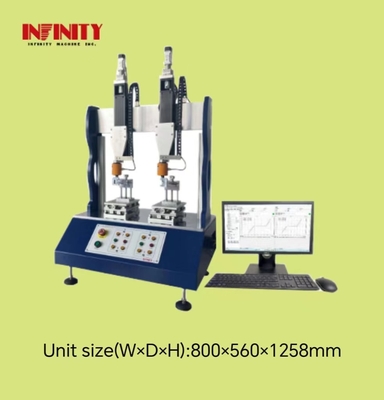 0.5KN Valore di forza Sensore Capacità Doppia stazione Swing Force Testing Machine per la valutazione di fabbricazione