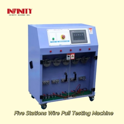 Panasonic Servo Motor Drive Five Station Wire Pull Testing Machine con tempo di accelerazione/rallentamento di 45 ms