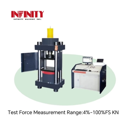 Micro Electro Servo Hydraulic Compression Testing Machine con display di curva di prova in tempo reale Peso 1200