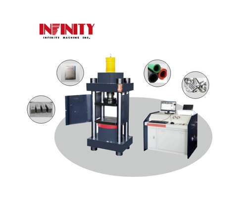 4%-100% FS KN Micro elettro idraulica servo compressione macchina di prova con 50 mm colpo di pistone