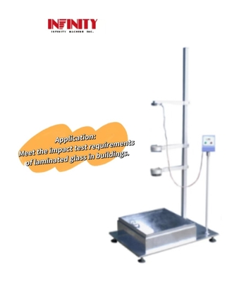 Tester di impatto a sfera di vetro laminato ad alta precisione altezza di impatto 200 ̊1500 mm