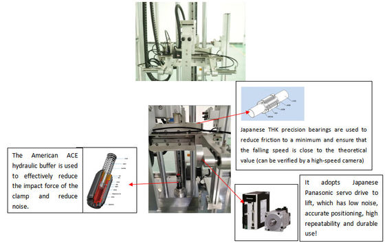 IEC 60068-2-31/32 Macchina di prova di caduta direzionale per dispositivi mobili smartphone tablet laptop