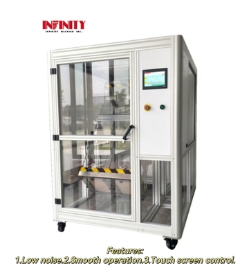 Funzionamento regolare Materiale acrilico trasparente Doppia stazione Tomble Drop Test Machine