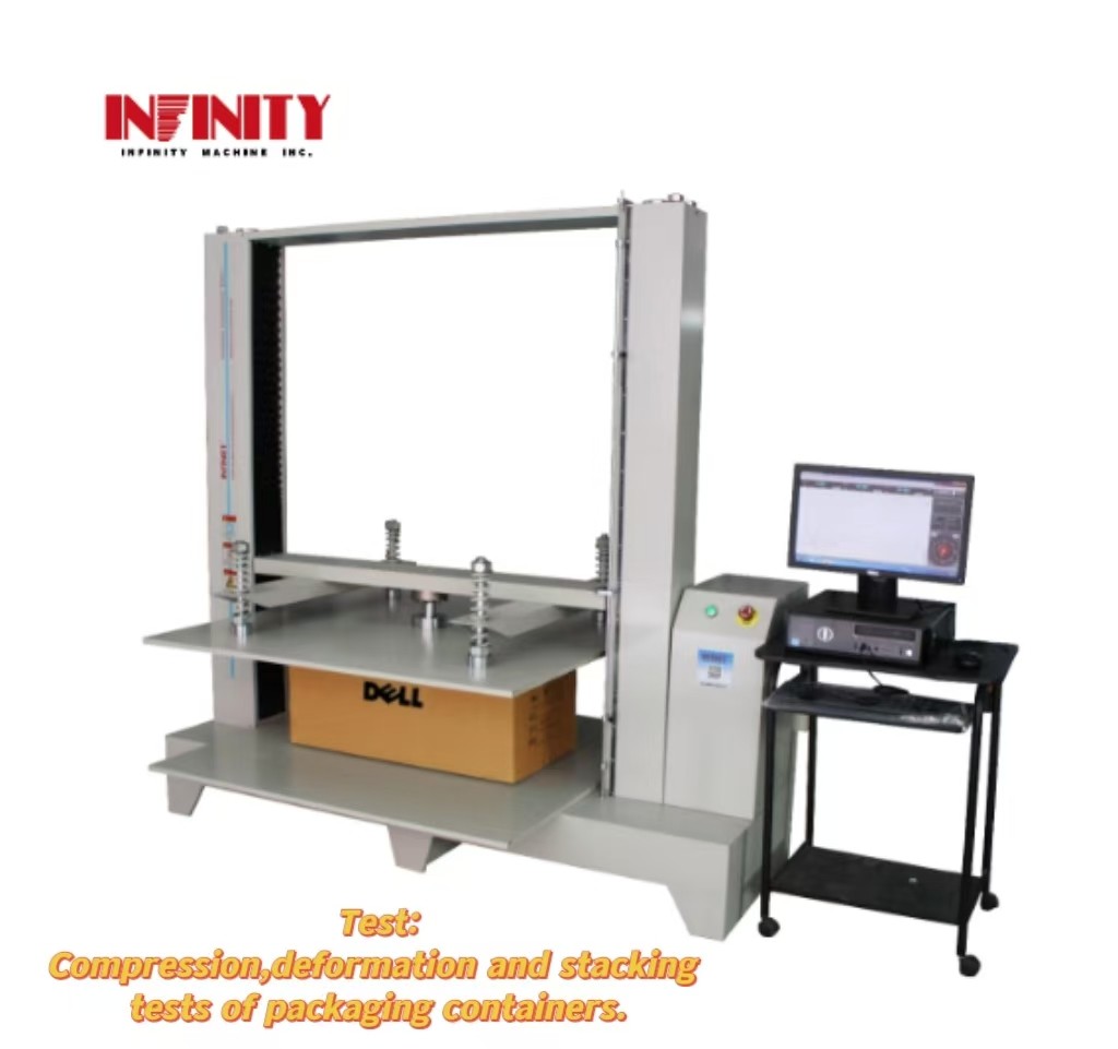 10KN Container Block Stacking Package Carton Box Compressione Strength Testing Machine