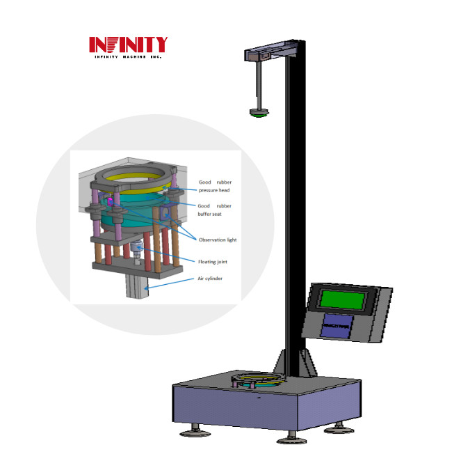 7 pollici HMI LCD touch screen cadente Dart Impact Testing Machine per pellicola di plastica