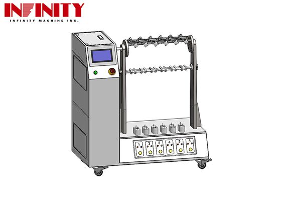 Apparecchio per prove di piegatura di cavi flessibili conforme a IEC 60884-1:2022 con angolo regolabile e 6 maschere