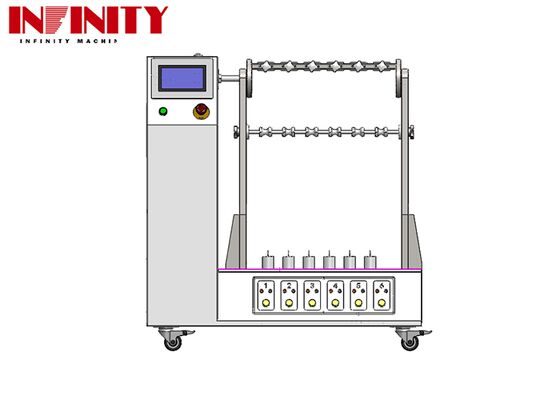 Tester per cavi flessibili Tester di fatica per cavi con angolo di piegatura regolabile 1~180° Conforme agli standard IEC 60884-1 e 6 set di maschere con carico regolabile